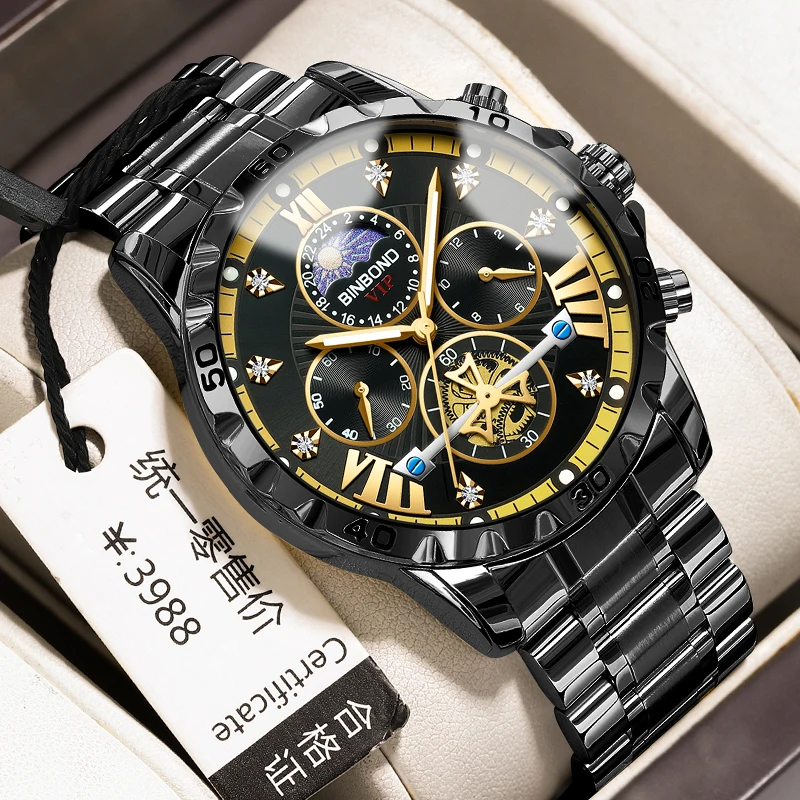 

reloj hombre BINBIND mens watches top brand luxury military sport quartz watch 30 waterproof analog watch relogios masculino