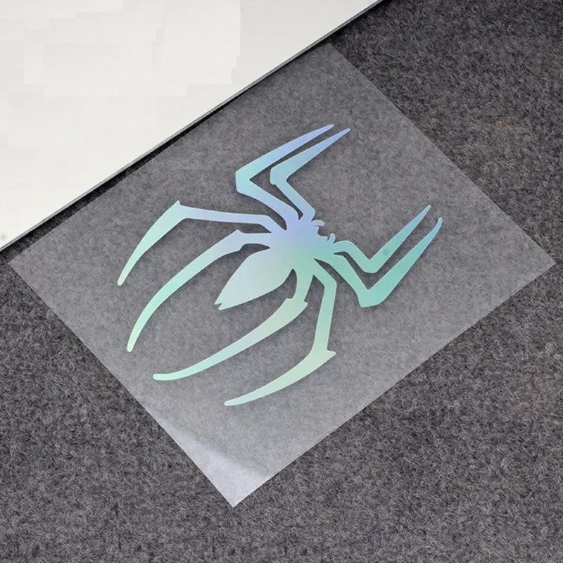 2PCS Spider Reflective Sticker Waterproof Vinyl Decal Motorcycle Helmet Bike Car Modification Decoration Safety Accessory