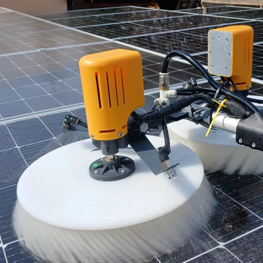 3.5M 5.5M Ac Solar Panel Cleaning Washing Machine Automatic Brush With Double Head Robot Battery High Efficiency PV Cleaner - view 6
