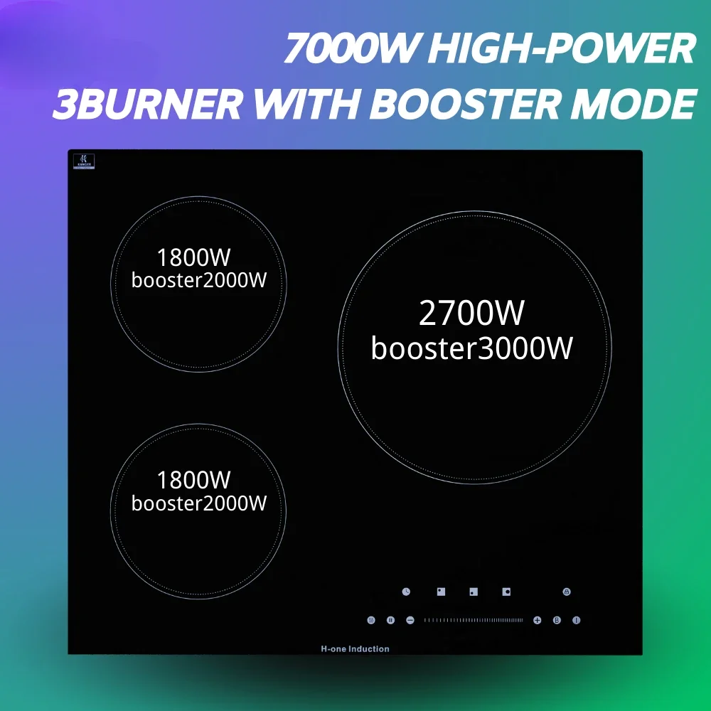 Factory direct sales with ODM/OEM service sensor touch control 3burner built in induction cooker