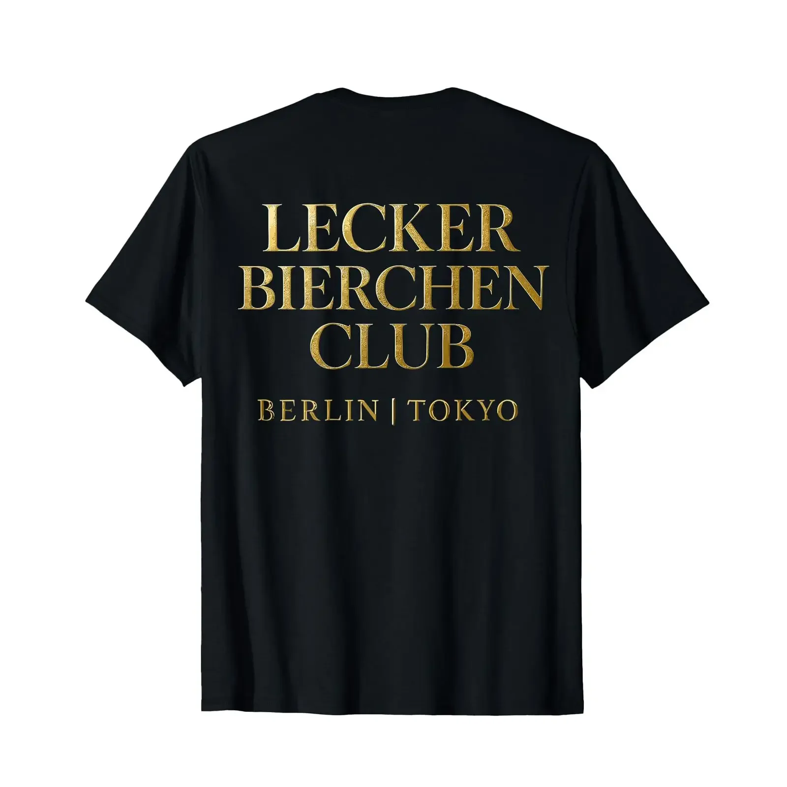 Lecker Bierchen Club Text on back of T shirt vintage Washed designer clothes fashion Comfortable Soft Casual streetwear Stylish