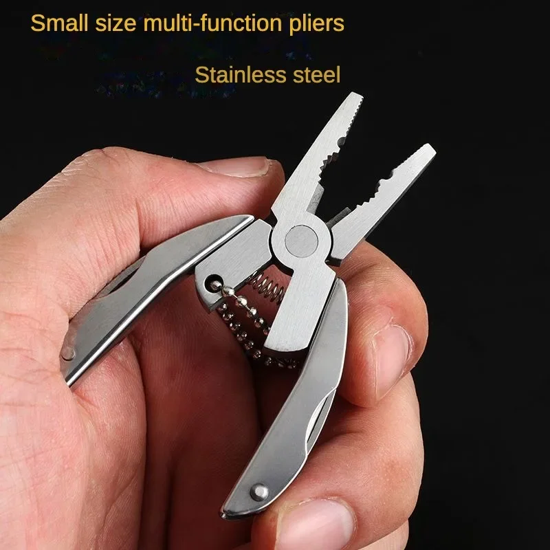 Portable Pocket Multitool 420 Stainless Steel Multitool Pliers Knife Screwdriver for Outdoor Survival Camping Hunting and Hiking