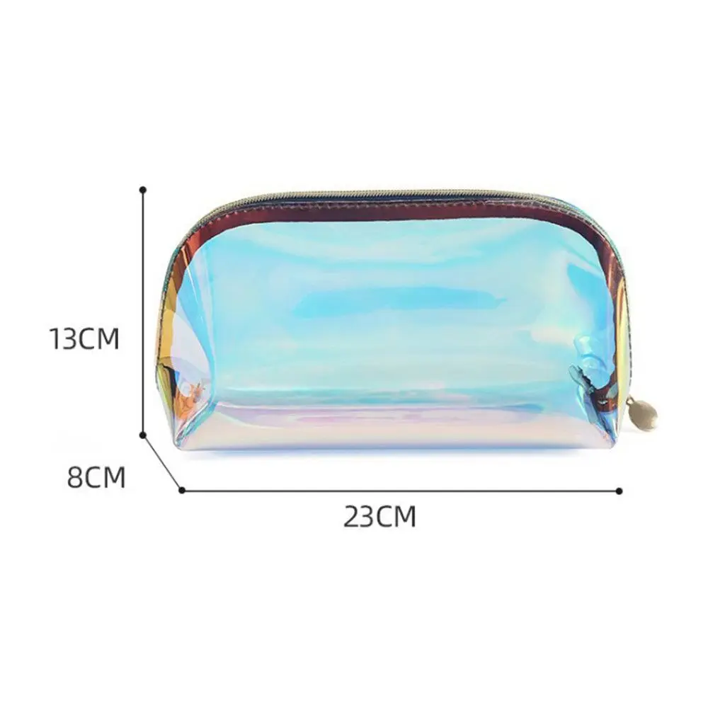 

Waterproof PVC Travel Toiletry Bags Women Makeup Case Female Jelly Bag Laser Cosmetic Bag Beauty Organizer Pouch