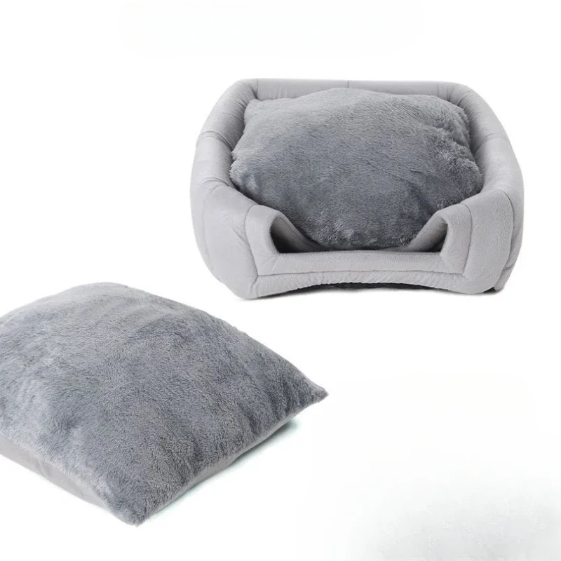 Autumn Winter Deep Sleeping Cat Bed with Mat Pets Tent Cozy Cave Nest Indoor Sleep Basket Small Dog House Pets Supplies