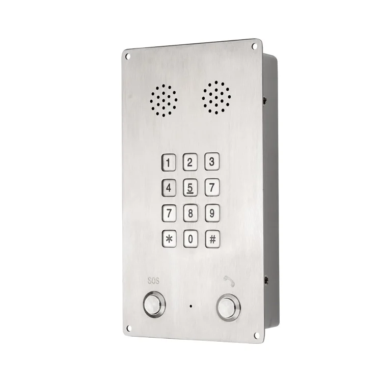 Rugged VoIP Hot Sell Vandal Full Keypad Handsfree Wall-mounted Jail Emergency Telephone Intercom for Elevator