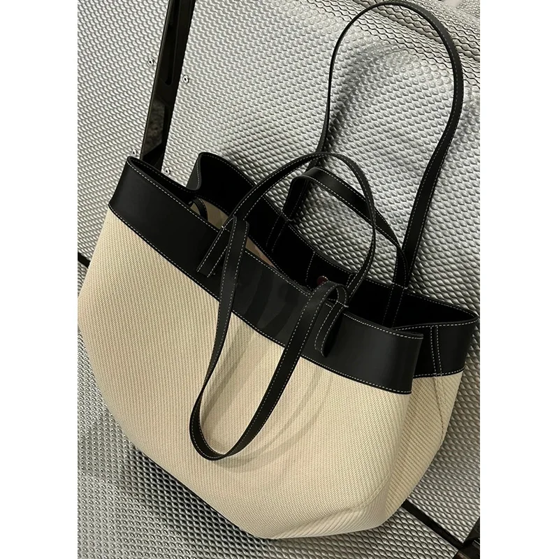 

Canvas Tote Bag Women 2024 New Sle Casual Versatile Commuter Large Capaci Handbag Single oulder Bag Soft Briti Sle