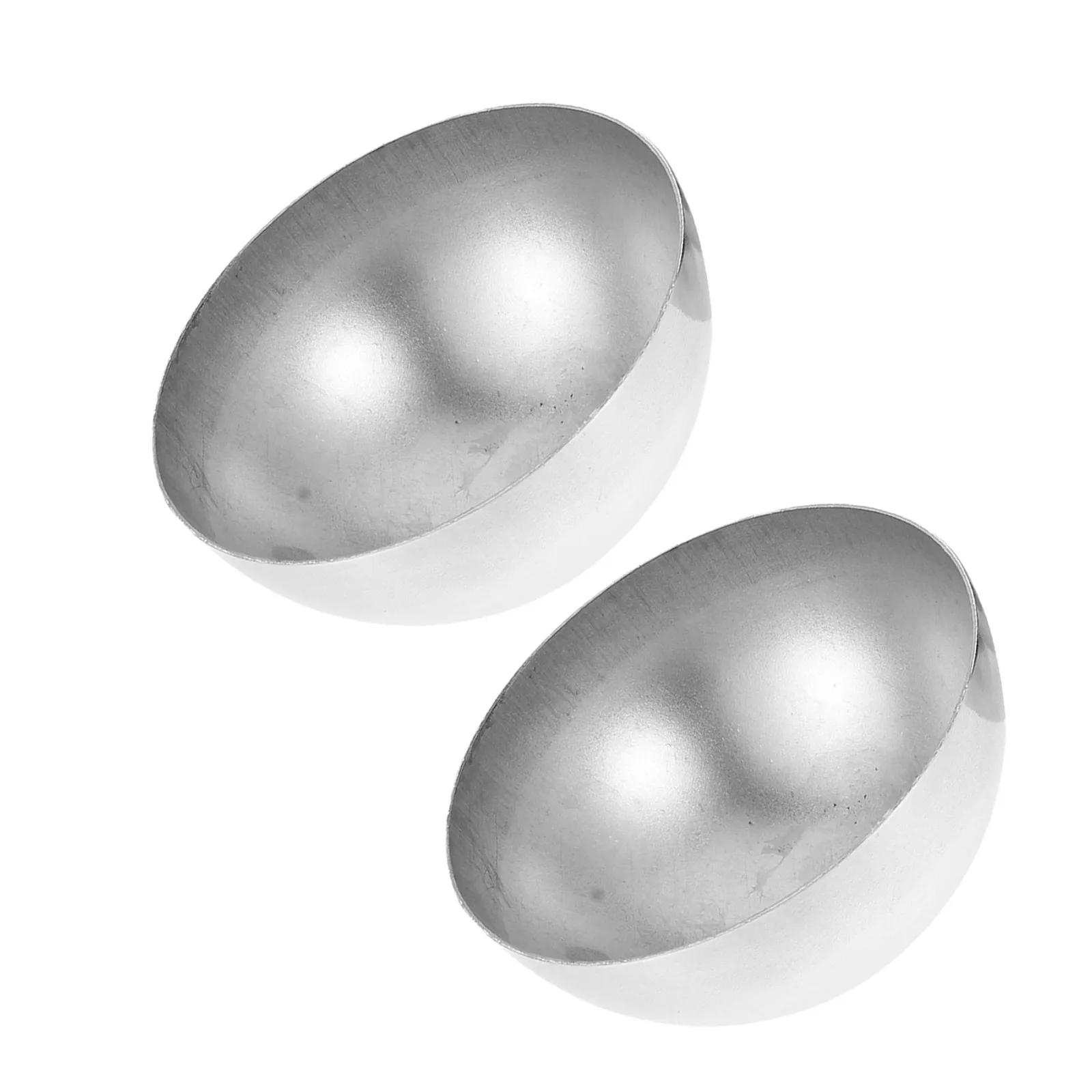 2Pcs Stainless Steel Half Mirror Balls 4Inch Polished Reflective Hollow Hemisphere Gazing Half Globe Spheres for Outdoor Decor