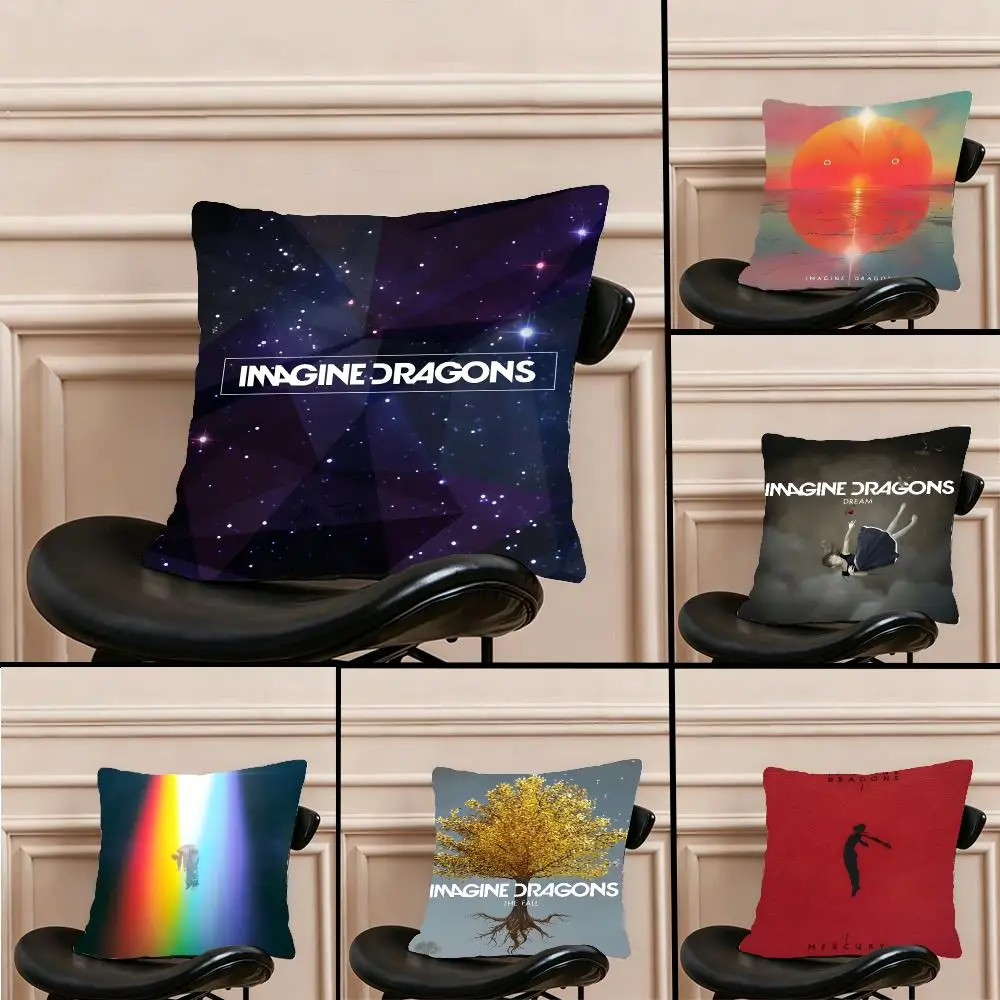 Band Music Imagine Dragons Cushion Cover Warm coral fleece Cute kawaii plush Kawaii mascot throw
