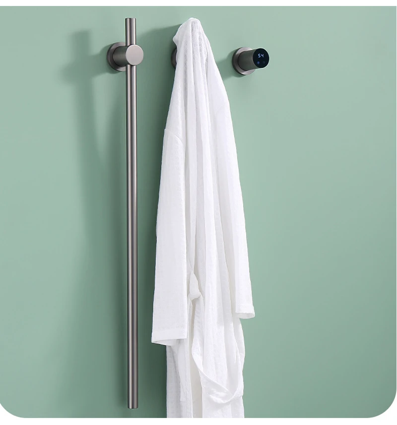 Concealed constant temperature electric towel rack digital display intelligent drying household stainless steel towel rack, carb