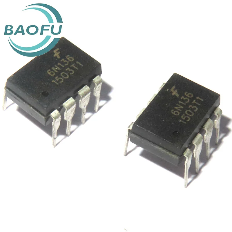 Brand new imported DIP-8 optocoupler 6N136 chip