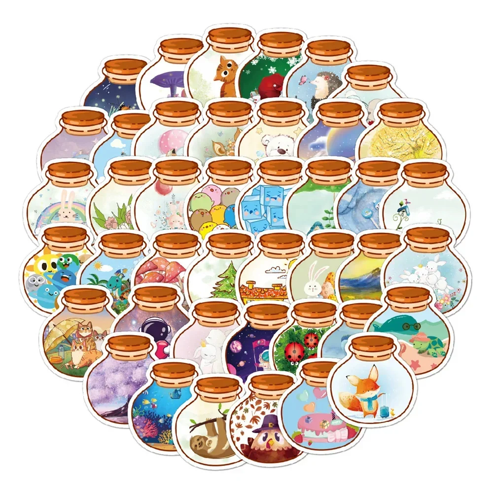 10/30/50PCS Cartoon Bottle Stickers Graffiti iPad Luggage Laptop  Helmet Car Computer  Pattern Clipbook Toy Decoration Wholesale