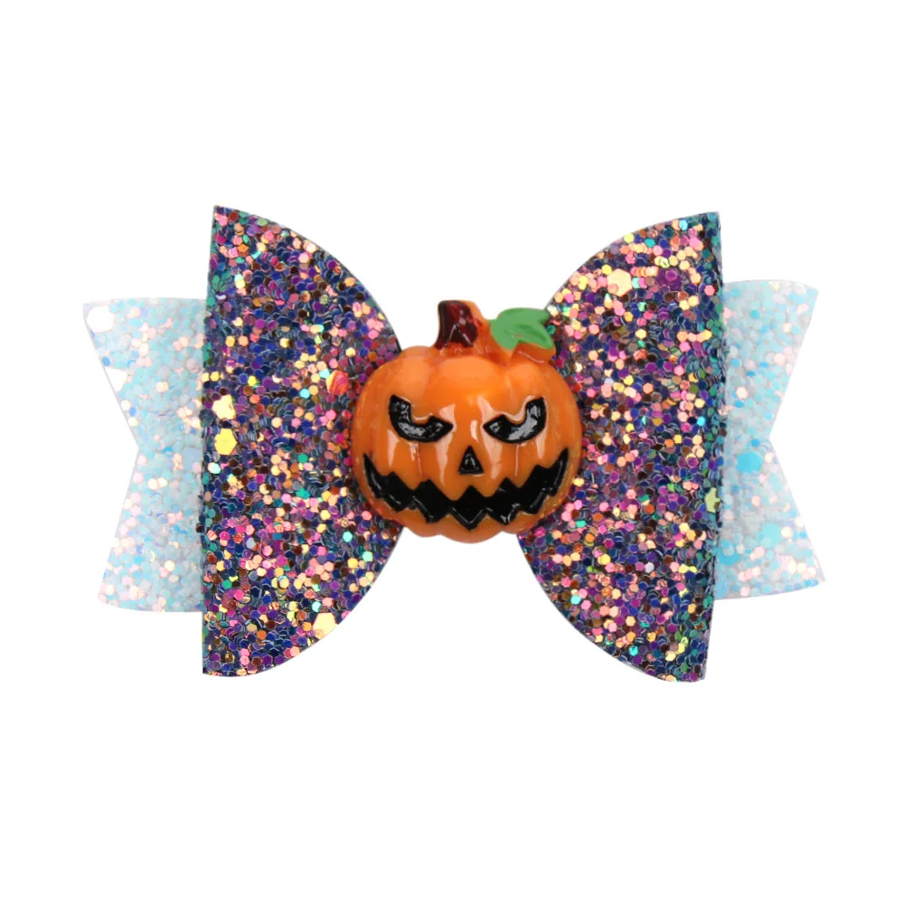 Halloween Hairclip Kids and Women Hair Accessories Hairpin Children Fun Props Spider Pumpkin Head Bowknot Ghost Flash Christmas