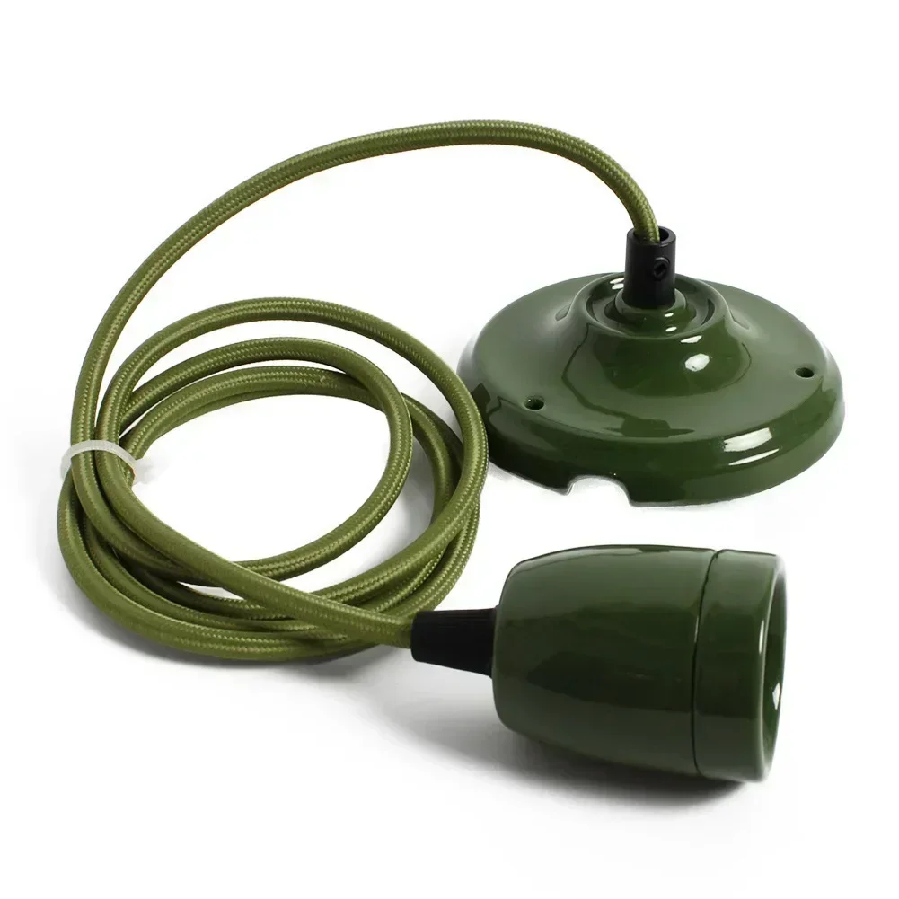 

2025 Ceramic Lamp Cap With Ceiling DIY Decorative Ceramic Hanging Light Assembly Cafe Restaurant Decorative Pendant Lamp