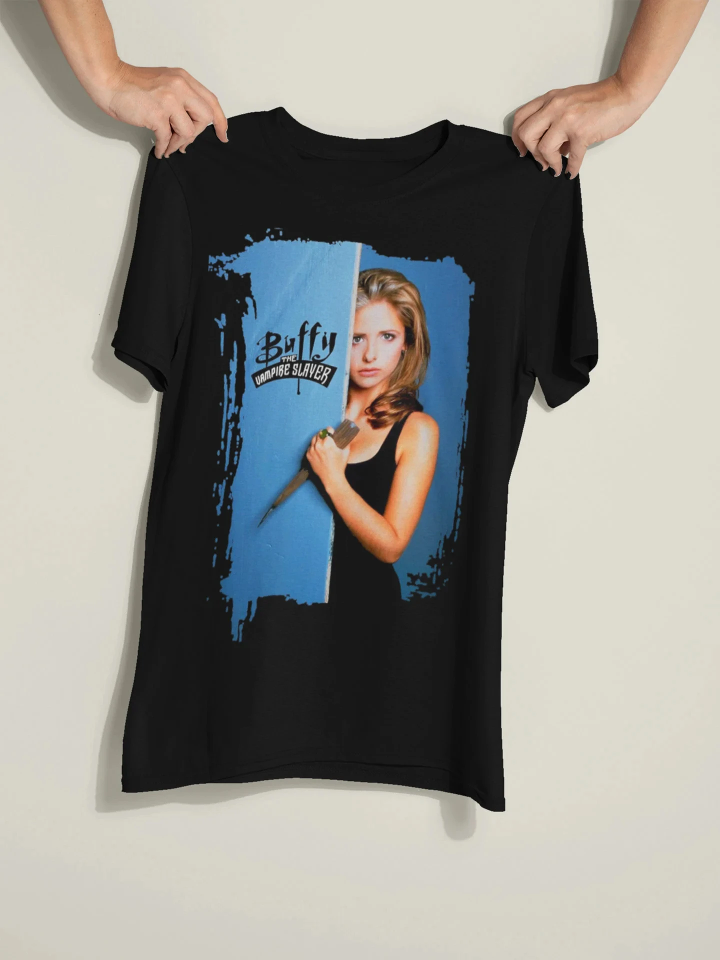 Vintage Buffy Vampire Slayer T-Shirt Women Men Vintage Fashion Men's and Women's Streetwear Clothing High Quality Harajuku Tees