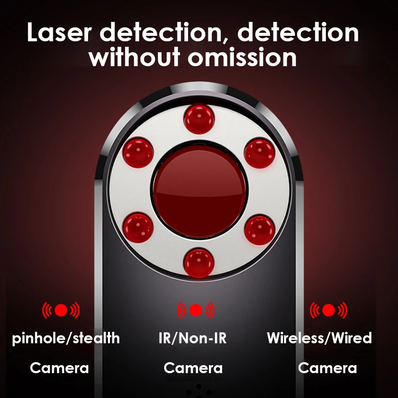 Câmera Candid Anti Sem Fio Portátil, Sensor de Artefato, Detecção de Rastreamento Anti-Candid, Mini Lente, Áudio GSM