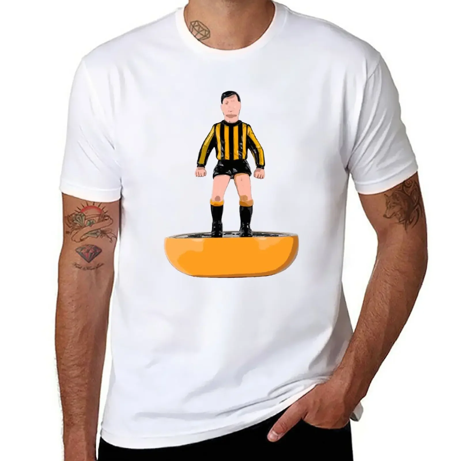 Hull, Berwick, East Fife, Cambridge United and Berwick subbuteo football design T-Shirt customs Men's cotton t-shirt