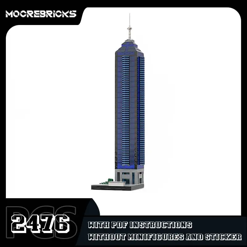 Heißer Verkauf Hong Kong Center Mini Bausteine Set Stadt turm Modell High-Tech-Ziegel Architektur Spielzeug Desktop-Dekoration Geschenk