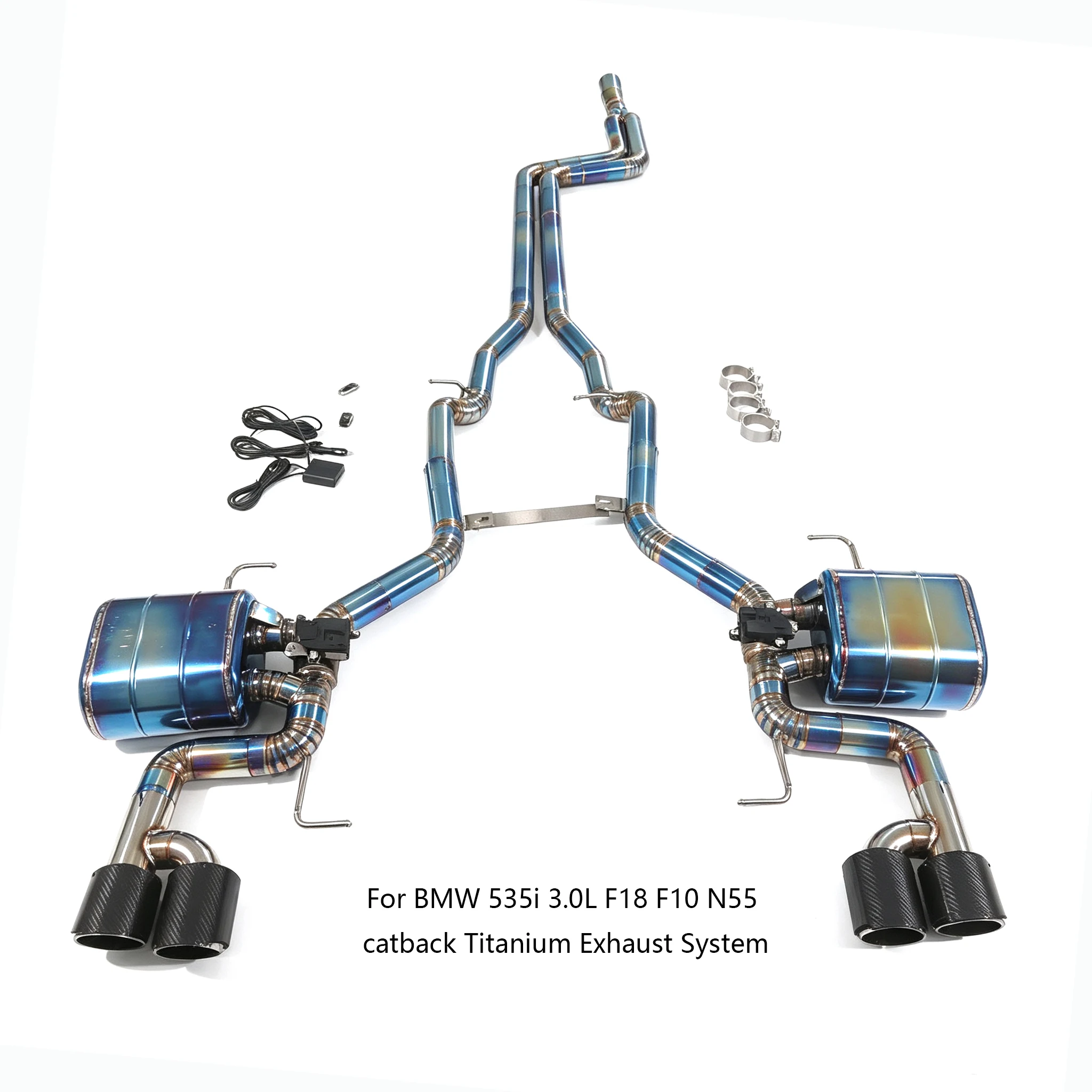 For 2012-2017 BMW 640i / 640i XDrive F06 F12 F13 N55 3.0T Catback Valvetronic Titanium Alloy High Performance Exhaust System