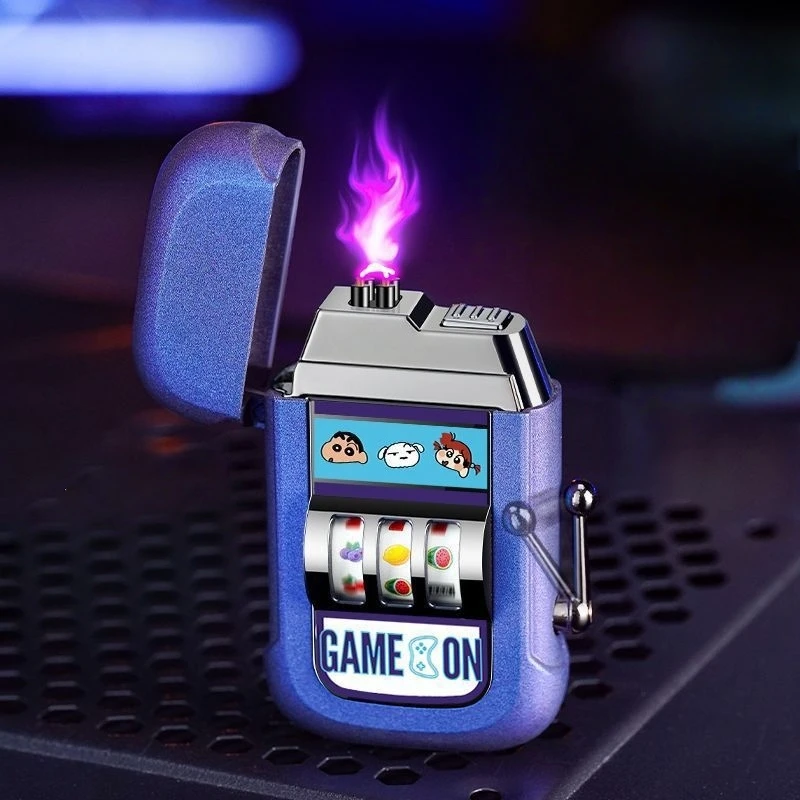 

2026 Dual Arc Plasma Lighter with Fruit Pattern, USB-C Rechargeable Windproof for Cigar Outdoor & Creative Adult Gifts