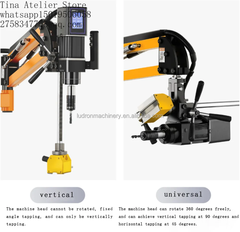 Motorized Tapping Machine Vertical Flexible Arm Universal Threading Cnc Servo Tapper