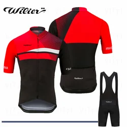 mira Wilier Cycling set Breathable Mesh Short Jersey bike uniforme Sport Bicycle Clothing MTB clothes maillot ropa ciclismo