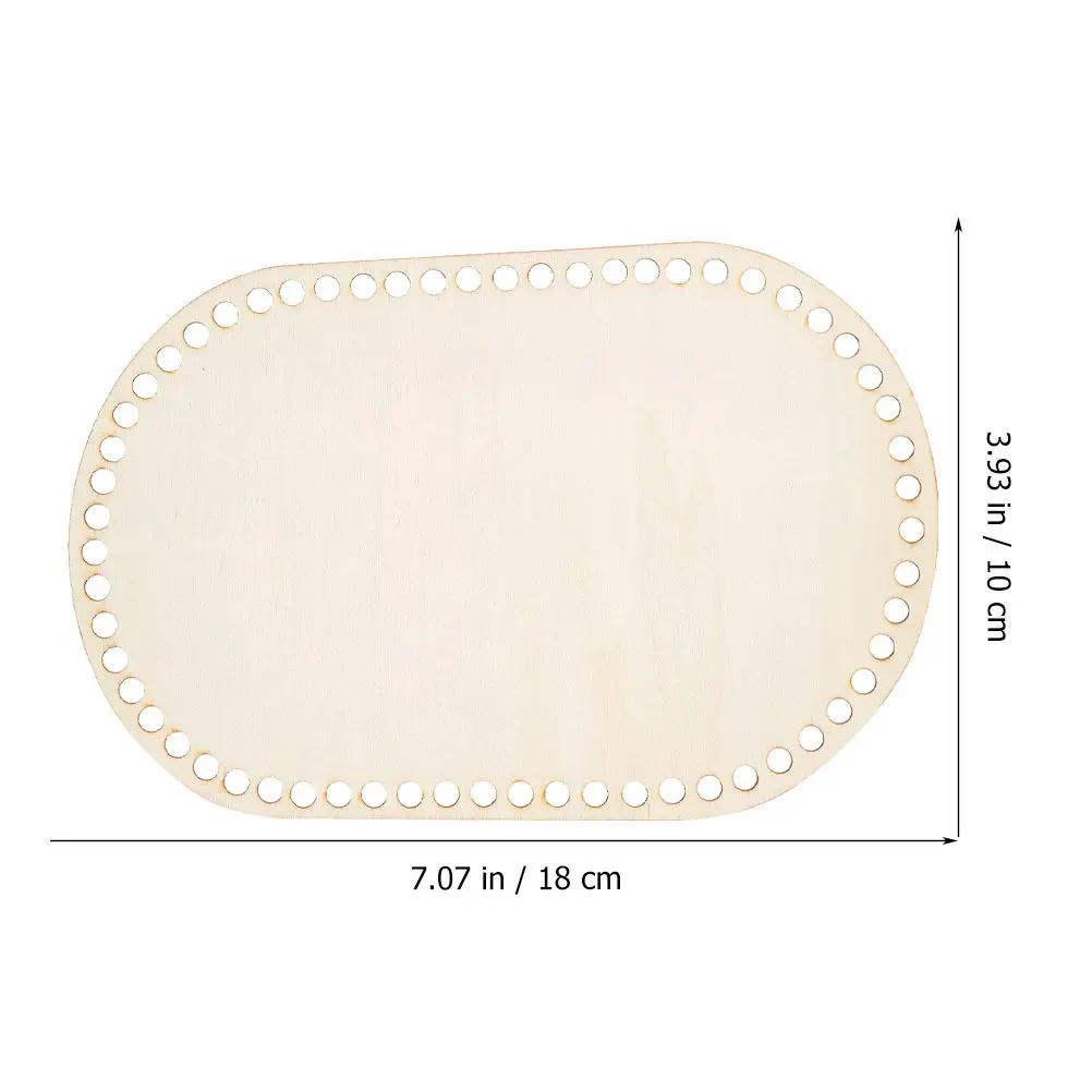2Pcs Wooden Crochet Bag Bottom Base Oval Handicraft Bag Base for DIY Knitting Weaving Projects Decorative Purse Shaper