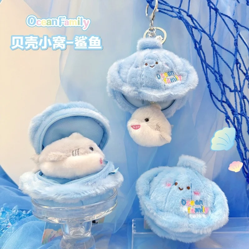 Zachte oceaandier pluche sleutelhanger simulatie Pp katoen pluizige walvis sleutelhanger collectie octopus kleine schildpad hanger kinderen