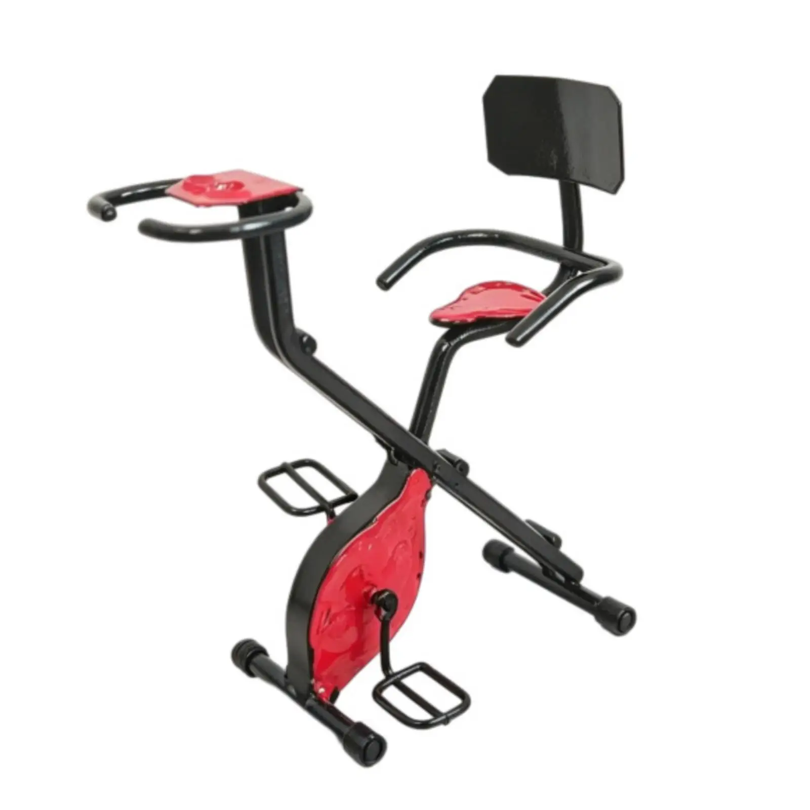 Miniature Fitness Cycle for Dollhouse Room Box Decor 1 12 Scale Black Frame Red Panels OB11 Photography Prop