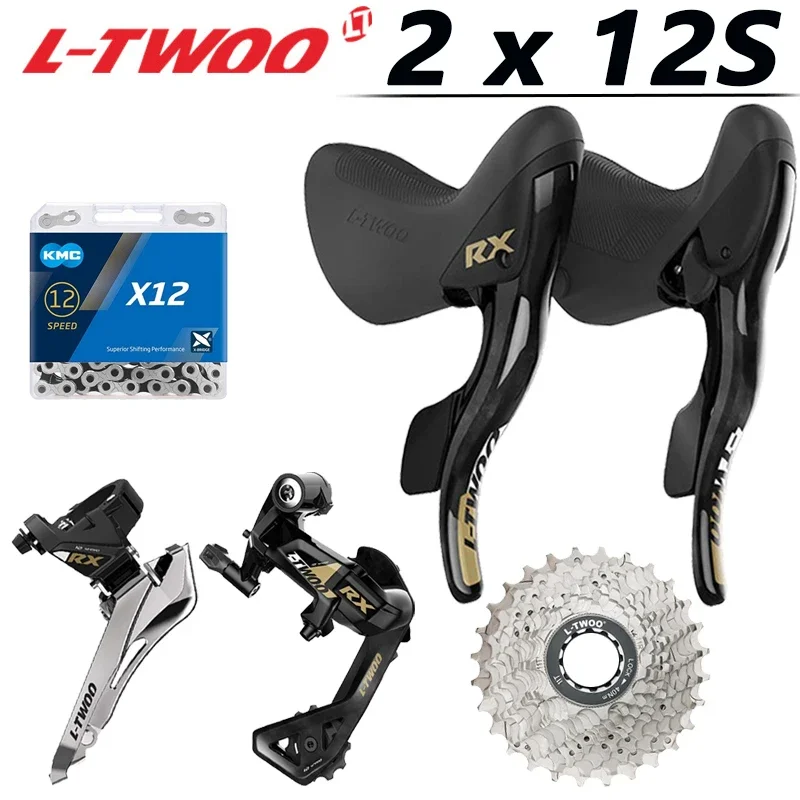 LTWOO RX 2X12 Speed Road bike Groupset Carbon fiber + Aluminum Alloy Shifter Derailleurs 12V Cassette Chain 12S Derailleur kit