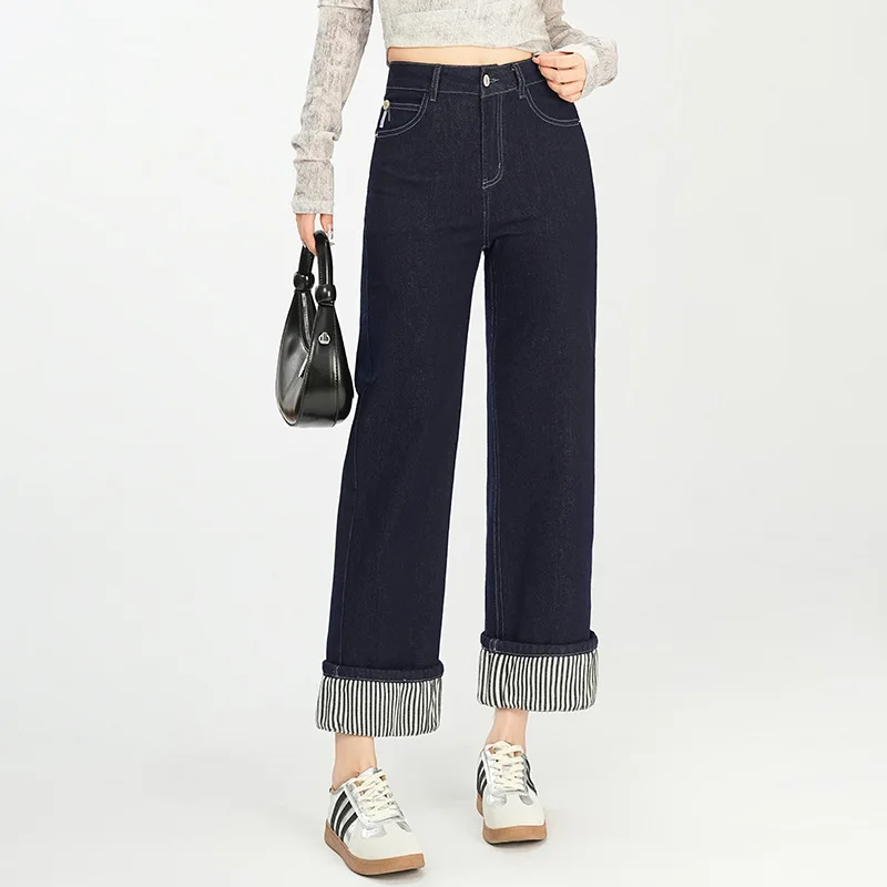 

Versatile Retro Jeans for Women, Spring and Autumn, High Waist, Loose Fit, Slimming, Draped Pants