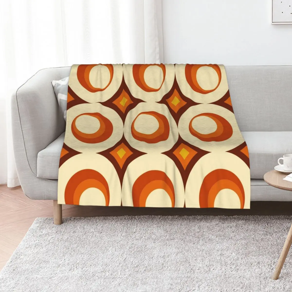 Mid-Century Modern 3 Crescent Throw Blanket Decorative Sofa for winter halloween Single Comforter Fashion Sofas Blankets
