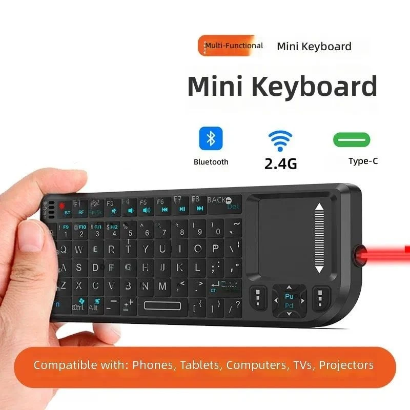 2 in 1 Mini Wireless Bluetooth Keyboard with Touchpad Mouse Portable Keypad for Mobile Phone Tablet PC