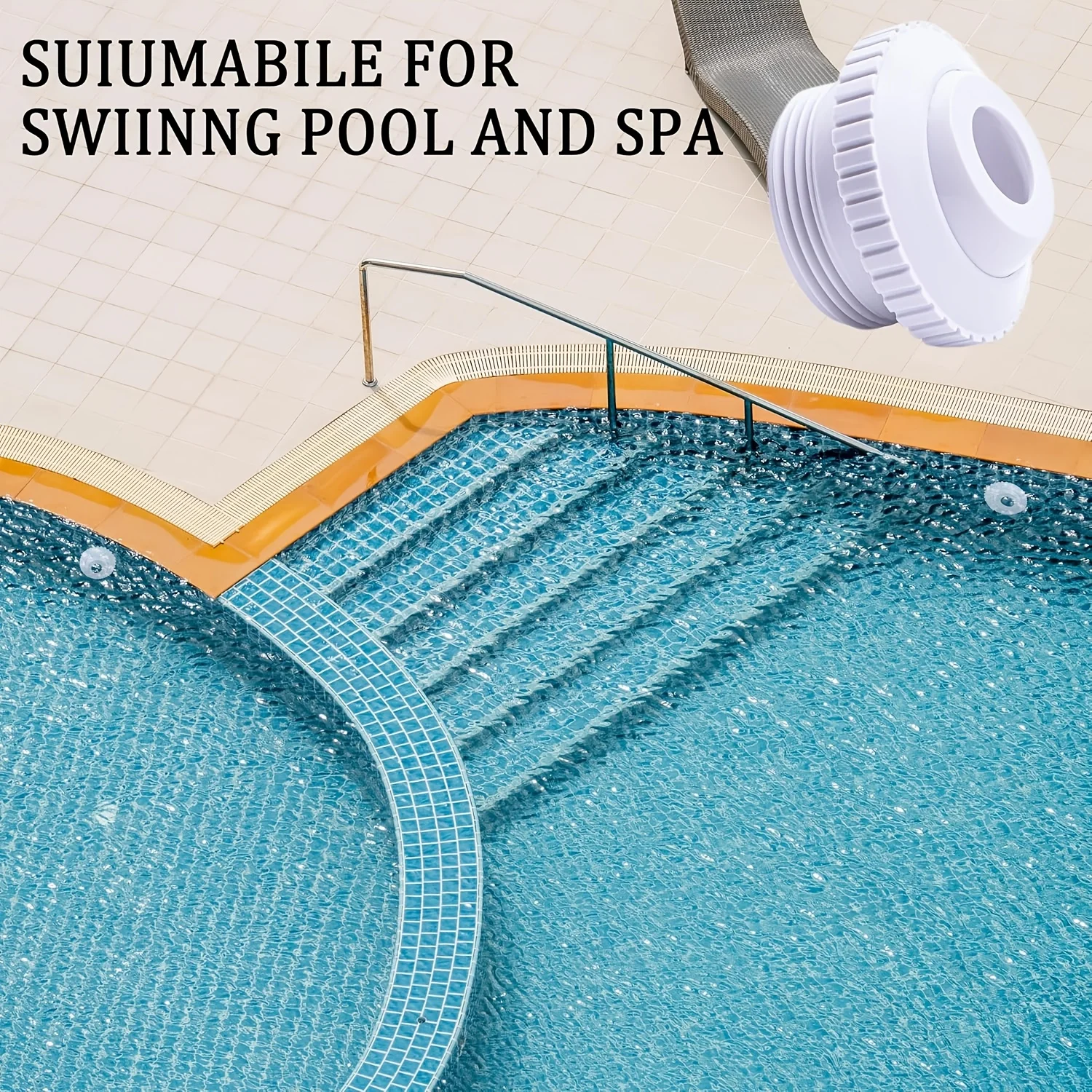 Spray nozzle assembly, reflux joint, directional water flow spherical inlet spray nozzle assembly for swimming pools