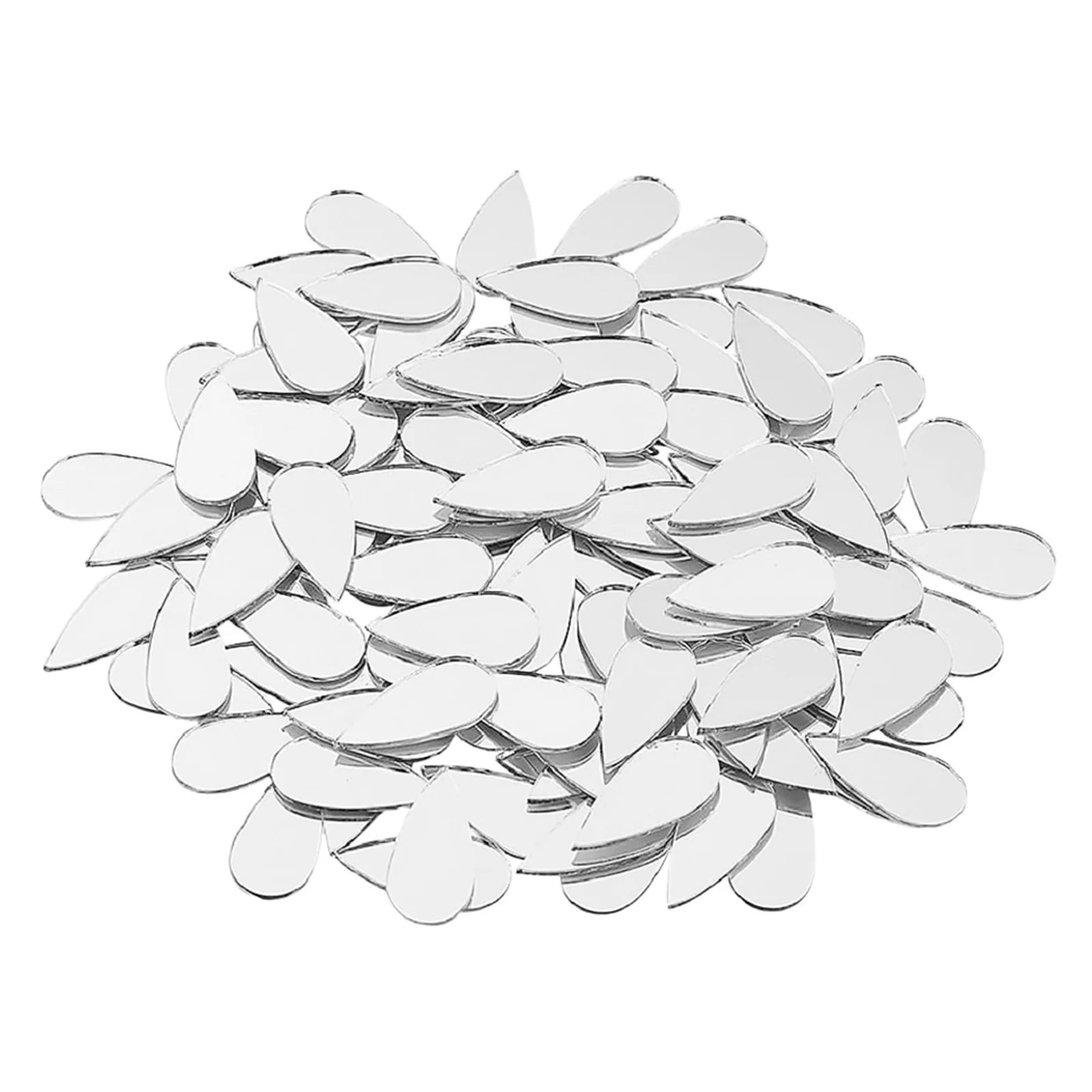 

200Pcs Self Adhesive Acrylic Teardrop Mirror Wall Stickers Decorative Reflective Tiles for Kids Bedroom Bathroom Living Room