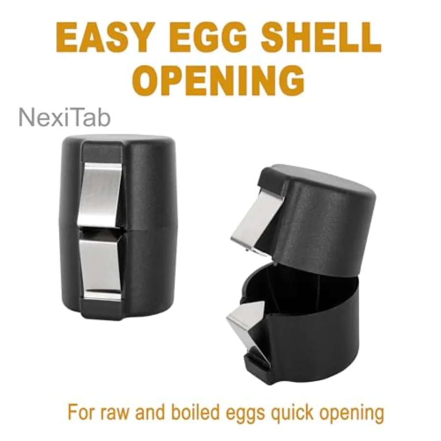 Müheloses Werkzeug zum Entfernen von Eierschalen für Hartgekochte Eier mit integriertem Eigelbtrenner und rissfestem Design, ideal für Kitc