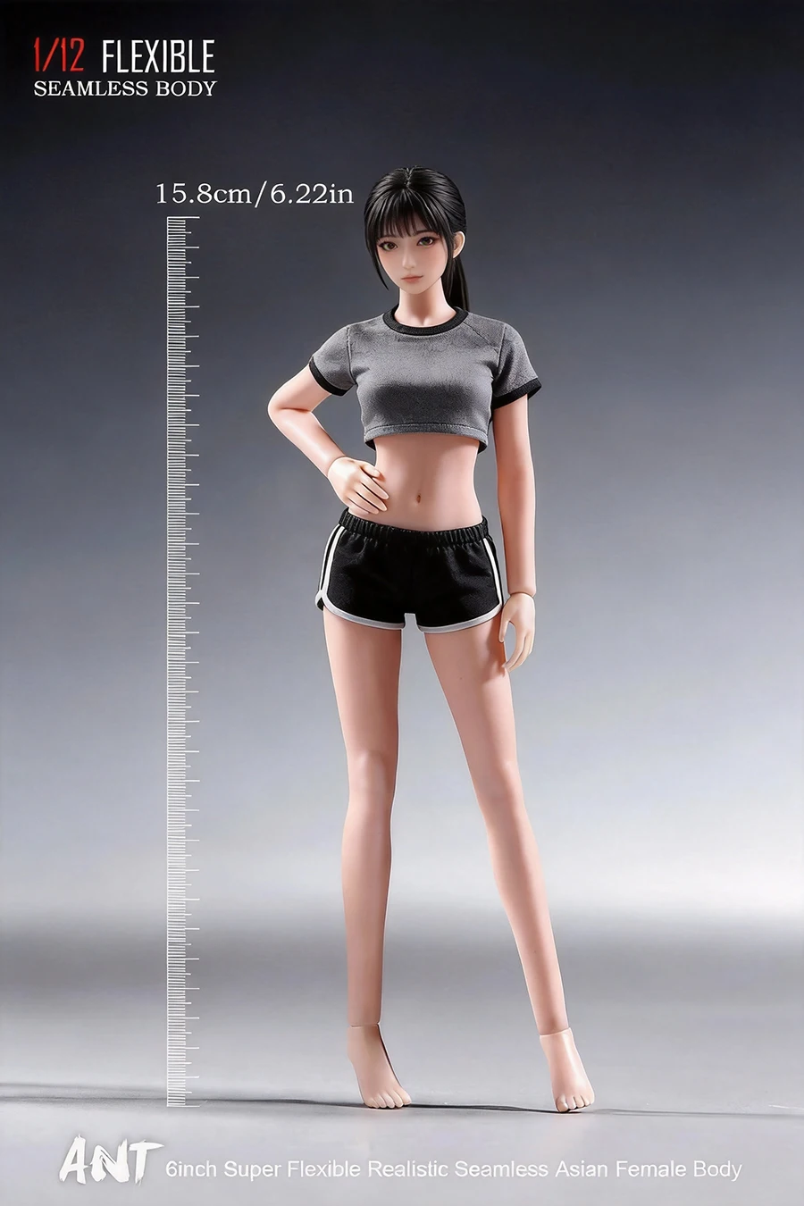 ANT T305 1/12 Super-Flexible Seamless Body Detachable Feet Pale/Suntan Skin Heigh 14.5cm Female Soldier Action Figure Dolls Toy
