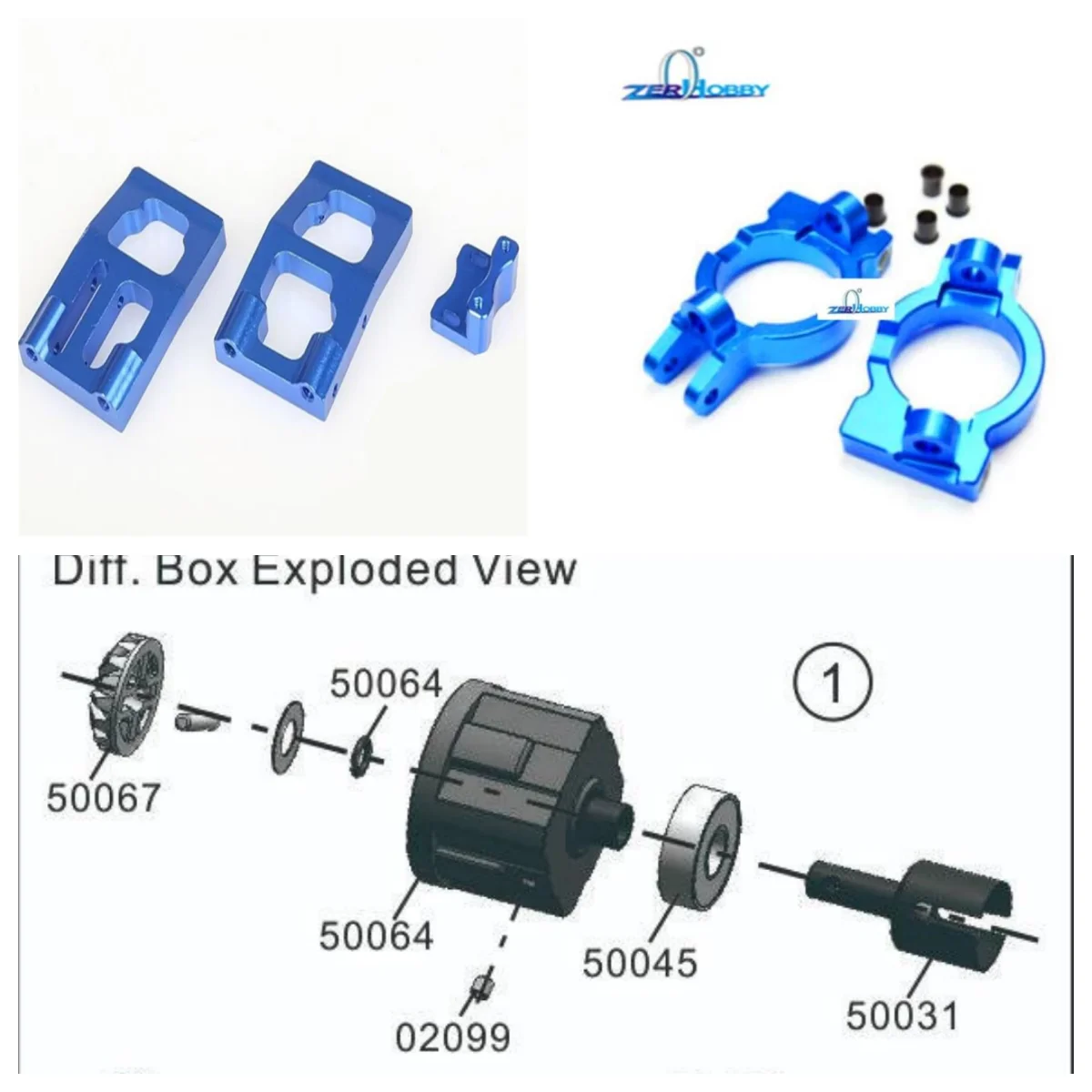 

HSP UPGRADABLE SPARE PARTS 050005 054005 054019 For 1/5 Rc Car 94050 94054