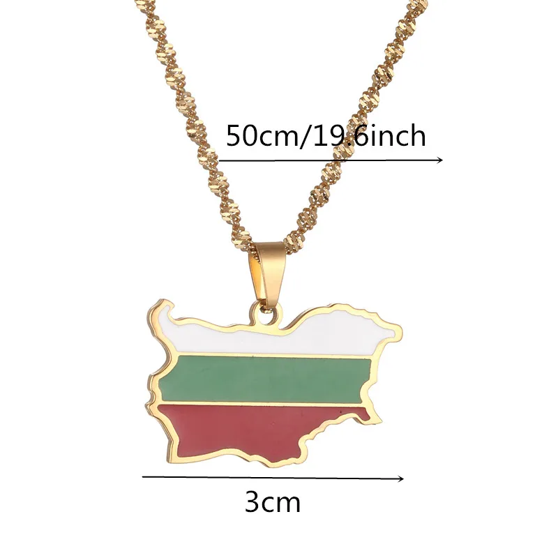 Stainless Steel Bulgaria Pendant Necklace For Women Men Bulgarian Necklaces Jewelry