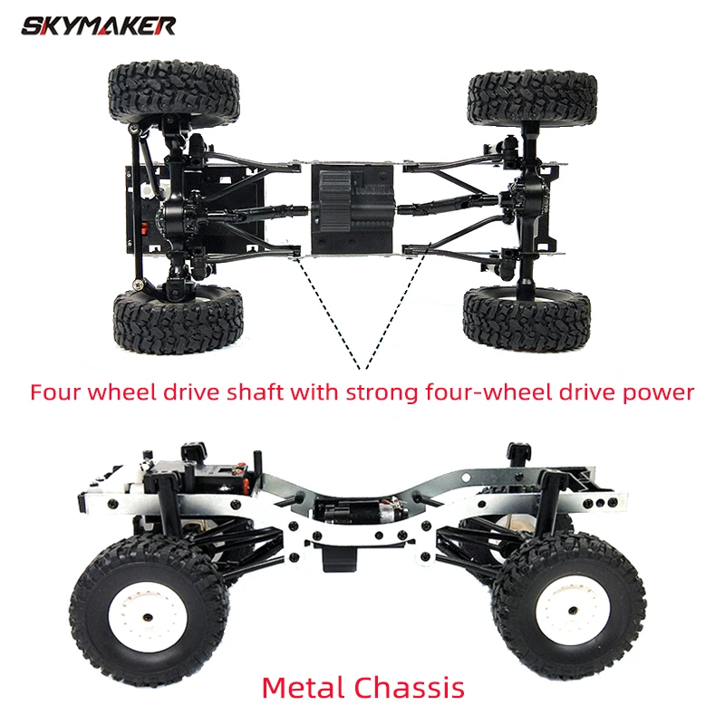WPL C14 1:16 2.4G 2CH 4WD Mini Off-road RC Semi-truck with Metal