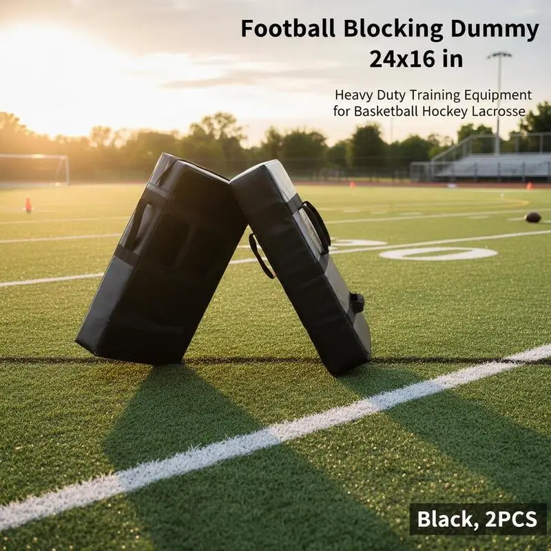 

Free Shipping-Tackle Shield 24x16 in For Basketball Hockey Lacrosse, High-Density Sponge Heavy Duty Training Equipment Handles Black 2PCS