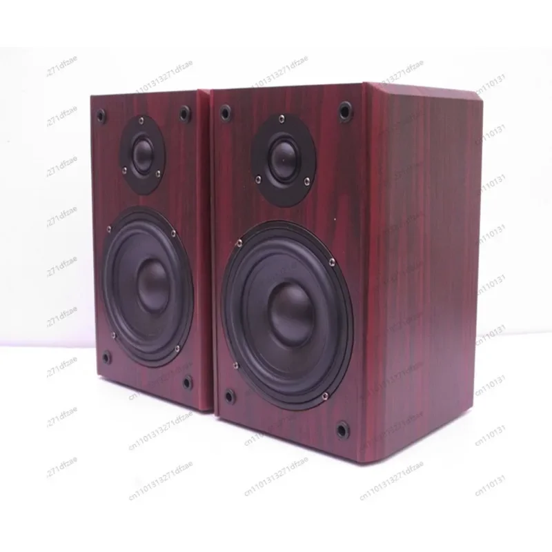 5.25 Inch Passive Bookshelf Speaker, Wooden HiFi Monitor with Wall Mount for Desktop & Surround