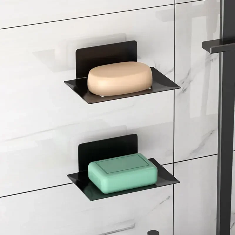 Baokemo Stainless Steel Bathroom Shower Storage Soap Tray Mesh Rack Soap Dishes Wall Mounted Drain Soap Dish Box 1 Pcs image 4