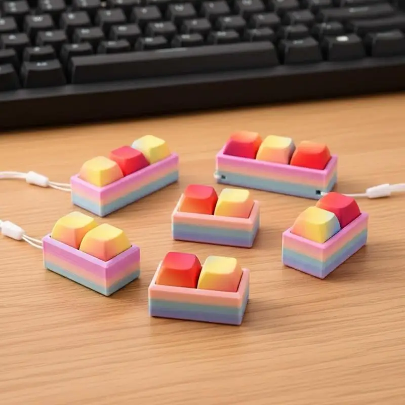 Portable Stress-Relieving Toy With Button Lanyard To Alleviate Pressure