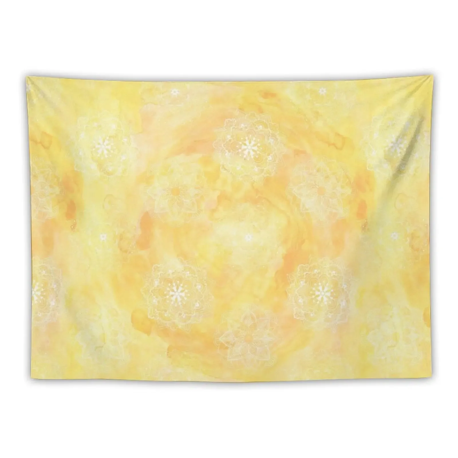 

Watercolor Mandalas Pattern - Yellow Tapestry Luxury Living Room Decoration Decor For Room Tapestry