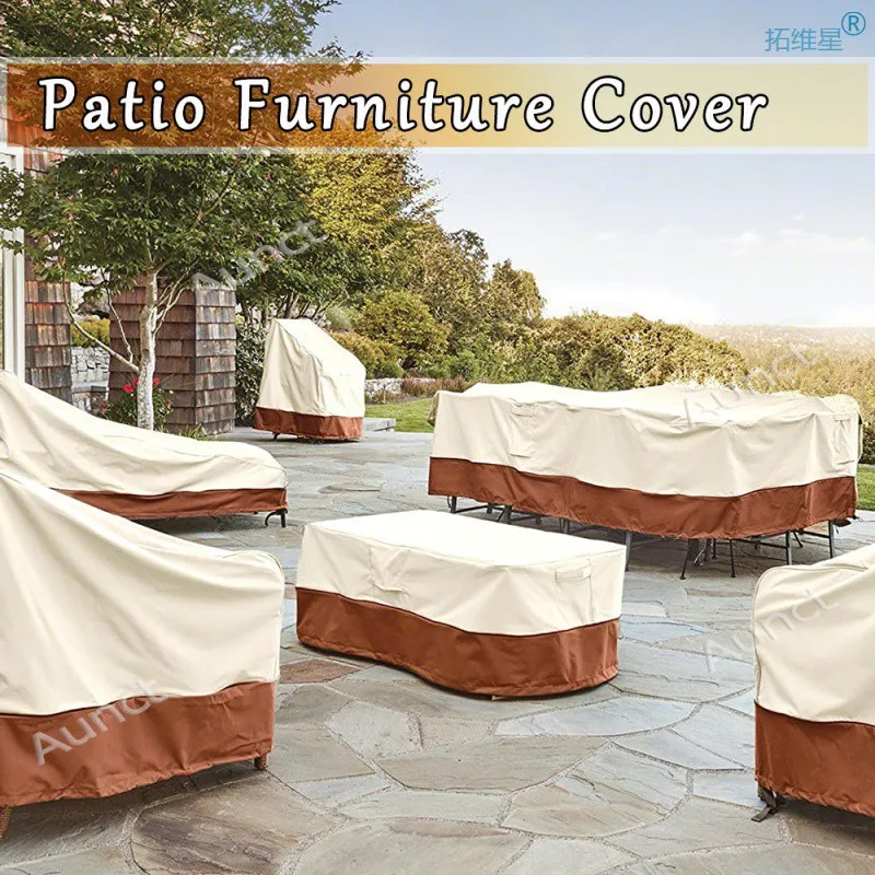 

420D HEAVY DUTY Outdoor Garden Furniture Cover for Sofa Table Chair Patio Waterproof Wind-Proof Anti-UV Against Rain Snow