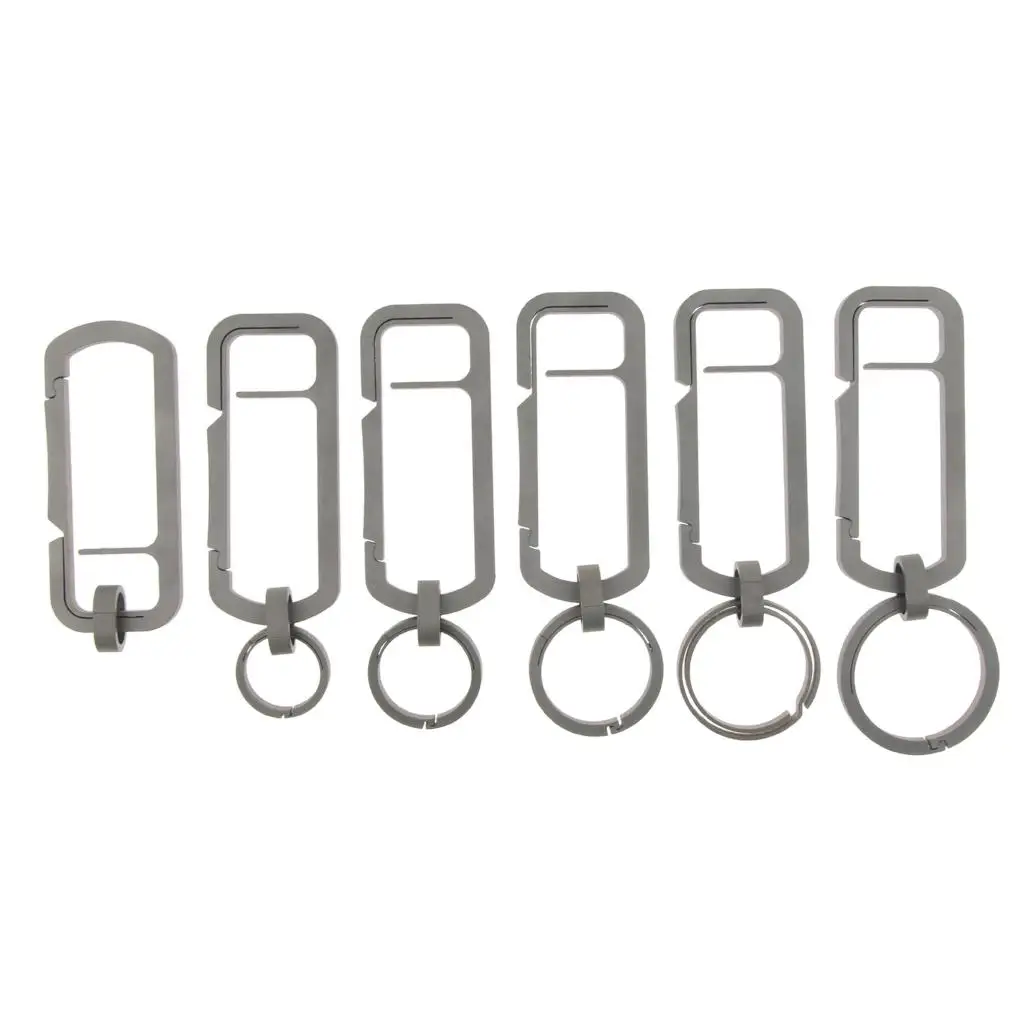 Carabiner for Keys Titanium Alloy Multi-function Key Ring Hook Buckle Clip for Camping Hiking Climbing Gear Anti Lost