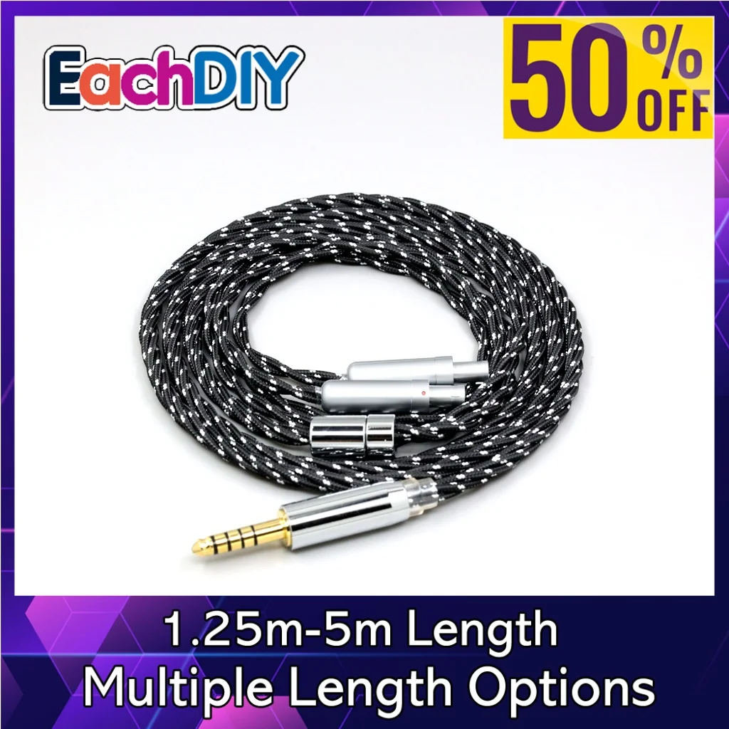 التواء النايلون OCC مختلط OFC سماعة كابل ل Sennheiser HD800 HD800s HD820s HD820 دارما D1000 سماعة 8706