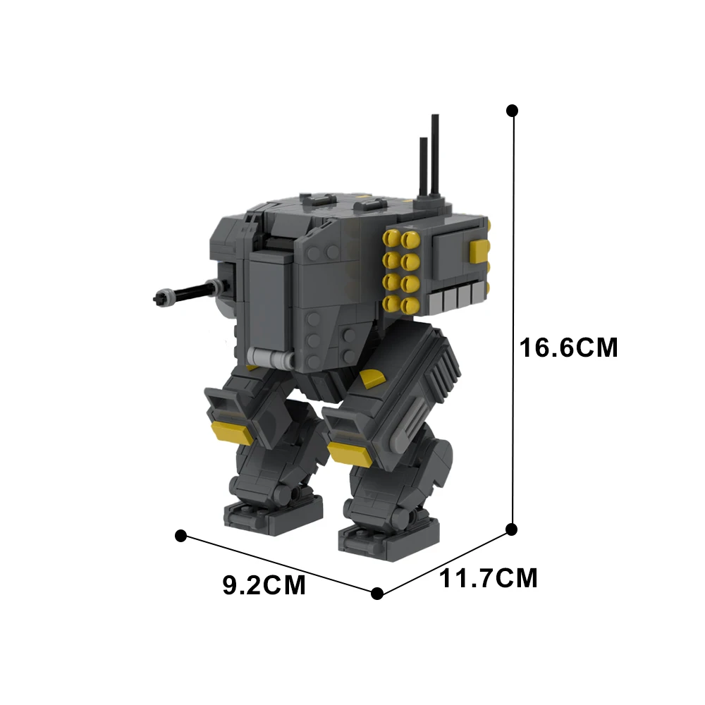 MOC Helldivers 2 EX-45 Patriot Exosuit Model Bricks Battlefield Mech Robot Building Blocks Decoration Creative Assembly Toy Gift