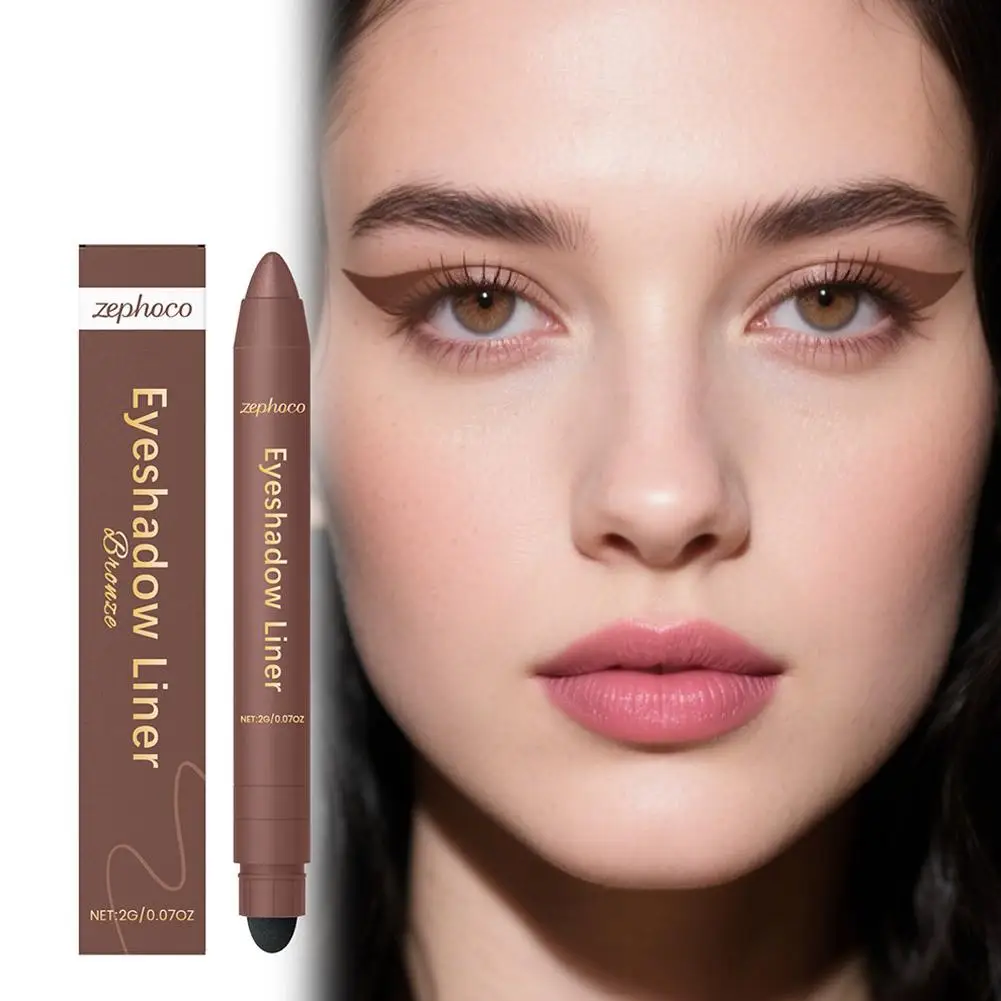 2 w 1 Trwały Matowy Gładki Błyszczący Makijaż Oczu Kredka do Oczu Brokatowe Cienie do Powiek Kosmetyki Wodoodporny Eyeliner