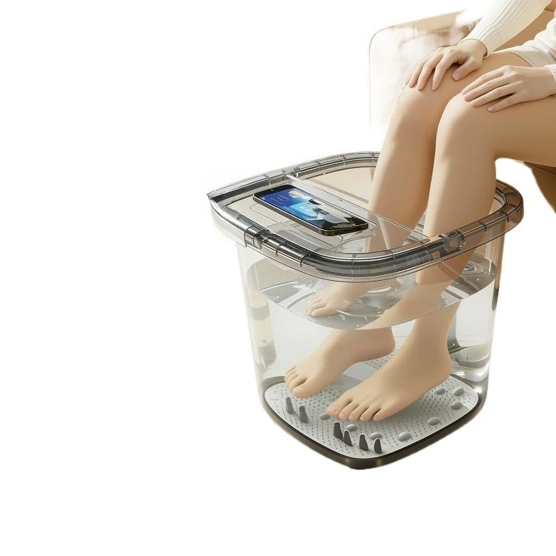 For Massage Foot Bath, Household SPA Fumigation Foot Bucket, Thickened Transparent Visual Design